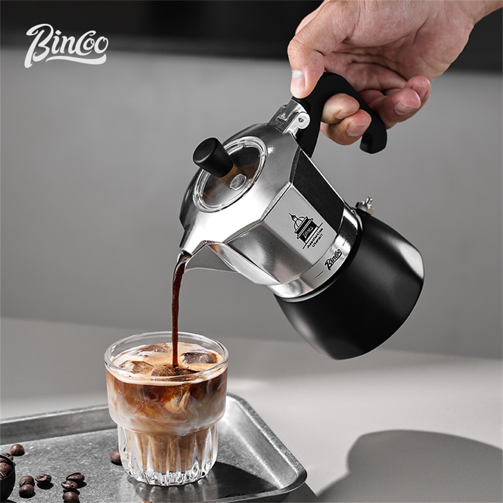 Coffee Equipment For Home - BINCOO Doppelventil-Moka-Topf, Espresso-Extraktionskaffeemaschine, tragbare Heimmaschine, Mokka-Topf,