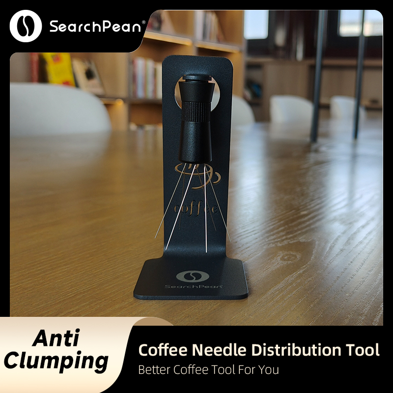 Coffee Distribution Tool - Espresso-Kaffee-Nadelverteiler Anti-Klump-Tool für Kaffeepulver-Verteilung Magnetischer Absorptionsständer