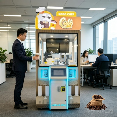 Coffee Equipment Store - Kommerzieller Kaffeeautomat mit automatischer Rührfunktion, Pulvererinnerung