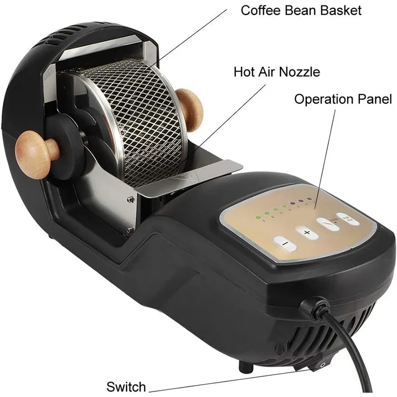 Coffee Equipment Philippines - Handgefertigte 300G Kapazität 1600W Tragbare Desktop-Kaffeeröstmaschine