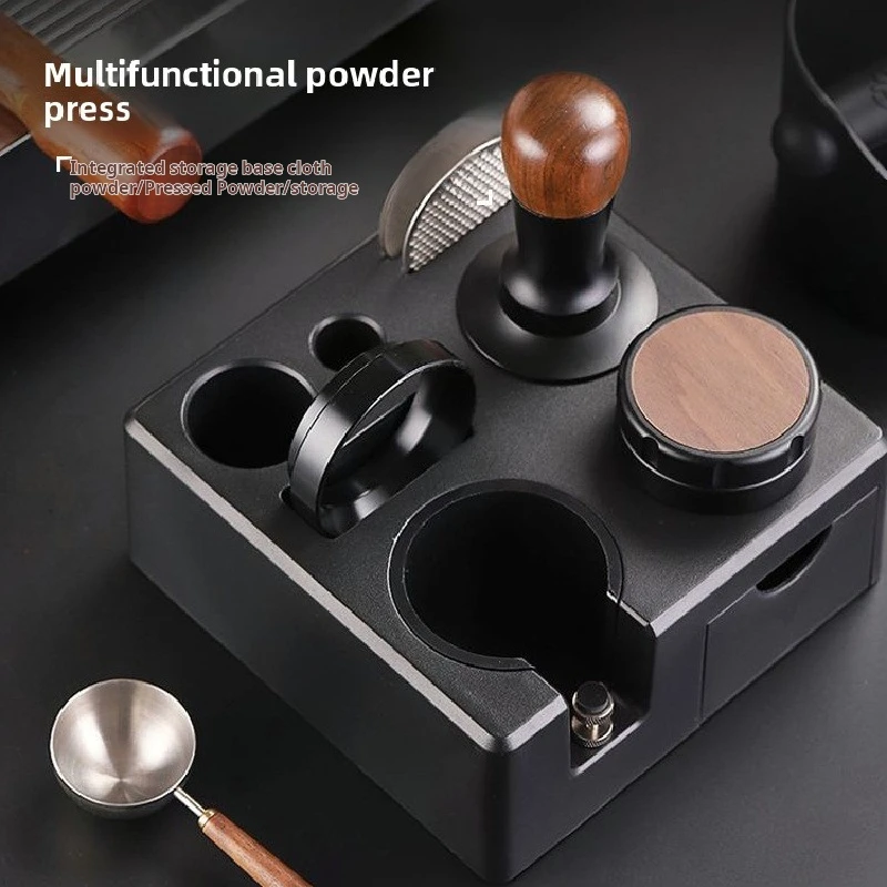 Coffee Distribution Tool - ABS Italienische Kaffeemaschinen-Handgriffe, quadratischer Tamperständer, Schubladen-Typ